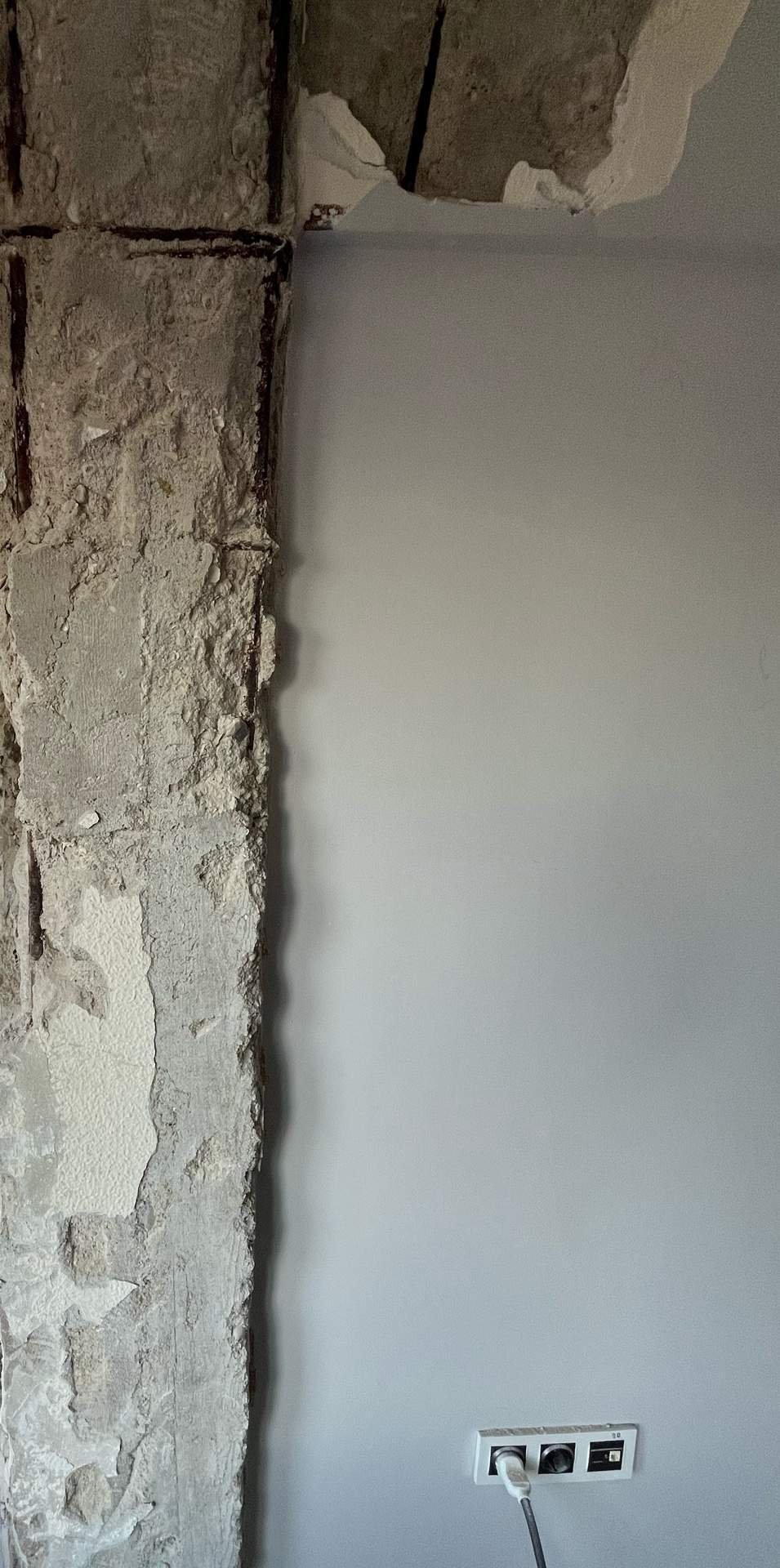 Shortzi Karaköy otel güçlendirme projesinde yapı elemanının yakın görünümü.